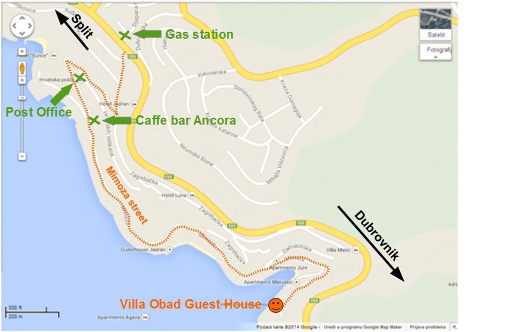 Villa Obad Guest House Неум Экстерьер фото